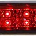Smoke 3rd Third Brake Light for Ford Explorer Sport Trac 01-05, for F250 Super Duty/ F350 Super Duty 99-16, for Ranger 93-11, for Mazda B series 94-09, High Mount Stop Light with Chrome Housing (Chrome Housing Smoke Lens)