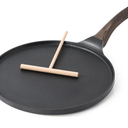 SENSARTE Nonstick Crepe Pan, Swiss Granite Coating Dosa Pan Pancake Flat Skillet Tawa Griddle 12-Inch with Stay-Cool Handle, Induction Compatible (Black)