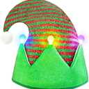 Elf Hat Felt Elf Hat with Jingle Bells Santa Hats Hat Great Holiday Party Costume New Year Gift Ideas and Accessory (Green)