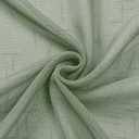 Aiyufeng Sage Green Sheer Curtains 45 Inch Length 2 Panels, Short Linen Curtains for Kitchen, Small Window Curtains Window Treatment Privacy with Light Filtering for Bathroom, Each 30Wx45L Inch, Green