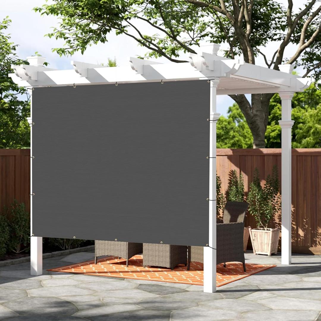 SUNNY GUARD Shade Cloth 10x12 FT Sun Screen Fabric Cover Tarp with Grommets for Pergola Backyard Garden, Dark Grey