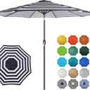 Blissun 10FT Outdoor Patio Umbrella, Outdoor Table Umbrella, Yard Umbrella, Market Umbrella with 8 Sturdy Ribs, Push Button Tilt and Crank
