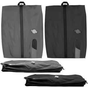 2 Pack Vacuum Seal Bags for Travel, MVRPOWER Waterproof Compression Storage Bags with See-Through Strip, Space Saver for Luggage, Suitcase, Backpack (No Pump)