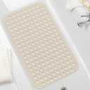 OTHWAY Non-Slip Bathtub Mat, 31"x19", TPE with Drain Holes & Suction Cups, Kids & Elderly Safe (Apricot)