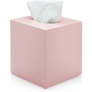 Essentra Home Blush Pink Square Tissue Box Cover