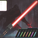 OSDUE Lightsaber for Kids, 7 Color Rechargeable Light Up Saber with FX Sound & TypeC Charging Cable, Expandable Light Swords for Star War Fighters & Warriors Children's Day New Years Gifts (Black)