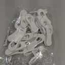 Otylzto 20 Pcs Multi-Purpose Clips for Hangers, White Clothes Hanger Clips, Standard Plastic Hanger