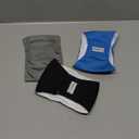 Teamoy Reusable Wrap Diapers for Male Dogs, Washable Puppy Belly Band Pack of 3 (S, 10"-13" Waist, Black+ Gray+ Lake Blue)