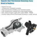 X AUTOHAUX 1 Set Aluminum Engine Water Pump Coolant Thermostat Housing Kit W/Gasket No.55486342/25200455 for Chevrolet Cruze Sonic Cruze Limited Trax for Buick Encore Water Pump Assembly