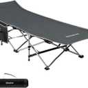 KingCamp Folding Camping Cot for Adults,Portable Sturdy Sleeping Cot with Carry Bag Outdoor Lightweight Camping Bed Support 264 lbs,Large Outdoor Foldable Travel Cots for Camping Beach Home Nap