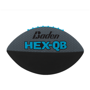 Baden HEX-QB Junior Size Football, Black / Gray / Blue - Rare