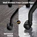 Office Chair Mat Carpet Protector: 40" x 40" Plastic Heavy Duty Computer Desk Mats with Lip for Low Flat and No Pile Carpeted Floor - Clear Rug Pad for Rolling Chairs Office Work Home Gaming Round, 36"x36"