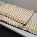 Kitchen Rugs Non Slip Washable, Rubber Backing Soft Chenille Braided Kitchen Mats for Floor, Super Absorbent Kitchen Runner Rug Standing Mat Sink Mat, Easy to Clean, Brown 17"x47" 30×19, 58×19,1/2, 3 Pack