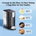 Vortopt Countertop Water Dispenser, 4L Large Capacity, 5 Temperature Settings (Normal Temperature45608595), Activated Carbon Filter, Child Lock & Overheat Protection,UR04 Silvery