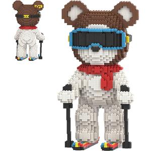 DAHONPA Animal Skating Cool Bear Micro Building Blocks Set (3650 Pieces) Gift for Adults and Kids