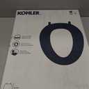 KOHLER 57777-WCF-0 Cymbal ReadyLatch Quiet-Close Soft Close Toilet Seat Elongated, Flexible CoreFlex Material, Wider Toilet Seat Surface, Home Essentials, White