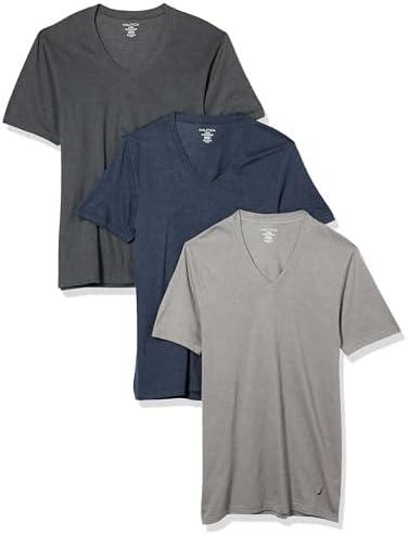 Nautica Men's 3-Pack Cotton V-Neck T-Shirt Size S