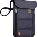 Lewis N. Clark RFID Blocking Stash Neck Wallet, Travel Pouch + Passport Holder for Women & Men, Navy, One Size