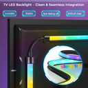 LightingWill TV LED Backlight with 4K HDMI Sync Box, 9.8ft RGBIC LED Strip Lights for 50-65 Inch TV, Sync with Screen, 3 HDMI Inputs, 60 LEDs/m High Density, App Control, Works with Alexa & Google