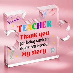 SOUHONEY Teacher Appreciation Gifts - Teacher Gifts First Day of School for Men Women - Thank You Teacher Gifts Home Office Decor Plaque for Back to School Teacher End of Year - 2.8 * 3.3in