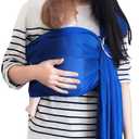 Baby Water Ring Sling Carrier | Lightweight Breathable Mesh Baby Wrap for Infant, Newborn, Kids and Toddlers | Perfect for Summer, Swimming, Pool, Beach | Great for Dad Too, Royal Blue