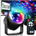 Party Disco Ball Dj Dance Lights Disco Strobe Rave Sound Activated Projector Effect Stage Light Remote Control for Birthday Xmas Wedding Bar Kids Christmas Glow Party  (3 Packs)