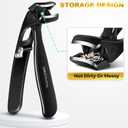 3 x Toenail Clippers for Men Thick Nails, Angled Head Toe Nail Clippers for Thick Nails for Seniors, Wide Jaw Opening Toenail Clippers Heavy Duty Fingernail Clipper