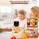 Mason jar Vacuum Sealer, Electric Mason Jar Vacuum Sealer Kit for Wide Mouth & Regular Mouth Mason Jars,for Food Storage and Fermentation (Black)