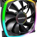 Montech AX 140 ARGB Fan  1600PWM, High-End Durability, Silent Performance, and Stunning ARGB Design (140mm, Black)