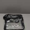 MAY TREE Clear Messenger Bag Stadium Approved Clear Bag Purse for Stadium Events Concert Sport Work (Blue)