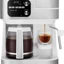 Cuisinart Coffee Maker Barista System, Coffee Center 4-In-1 Coffee Machine, Single-Serve Coffee, Espresso & Nespresso Capsule Compatible, 12-Cup Carafe, White, SS-4N1W
