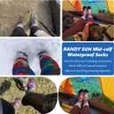 RANDY SUN Waterproof Breathable Socks, [SGS Certified] Unisex Novelty Skiing Trekking Hiking Wading Trail Socks, Large