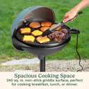 Cuisinart Indoor/Outdoor Electric Griddle, 2-in-1 Portable BBQ with Flat Top Nonstick Cooking Surface, Adjustable Heat, Stand/Tabletop Options for Cookouts, Barbecues & Small Spaces, No Tools Needed