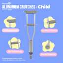 Dynarex Adjustable Aluminum Crutches, Child