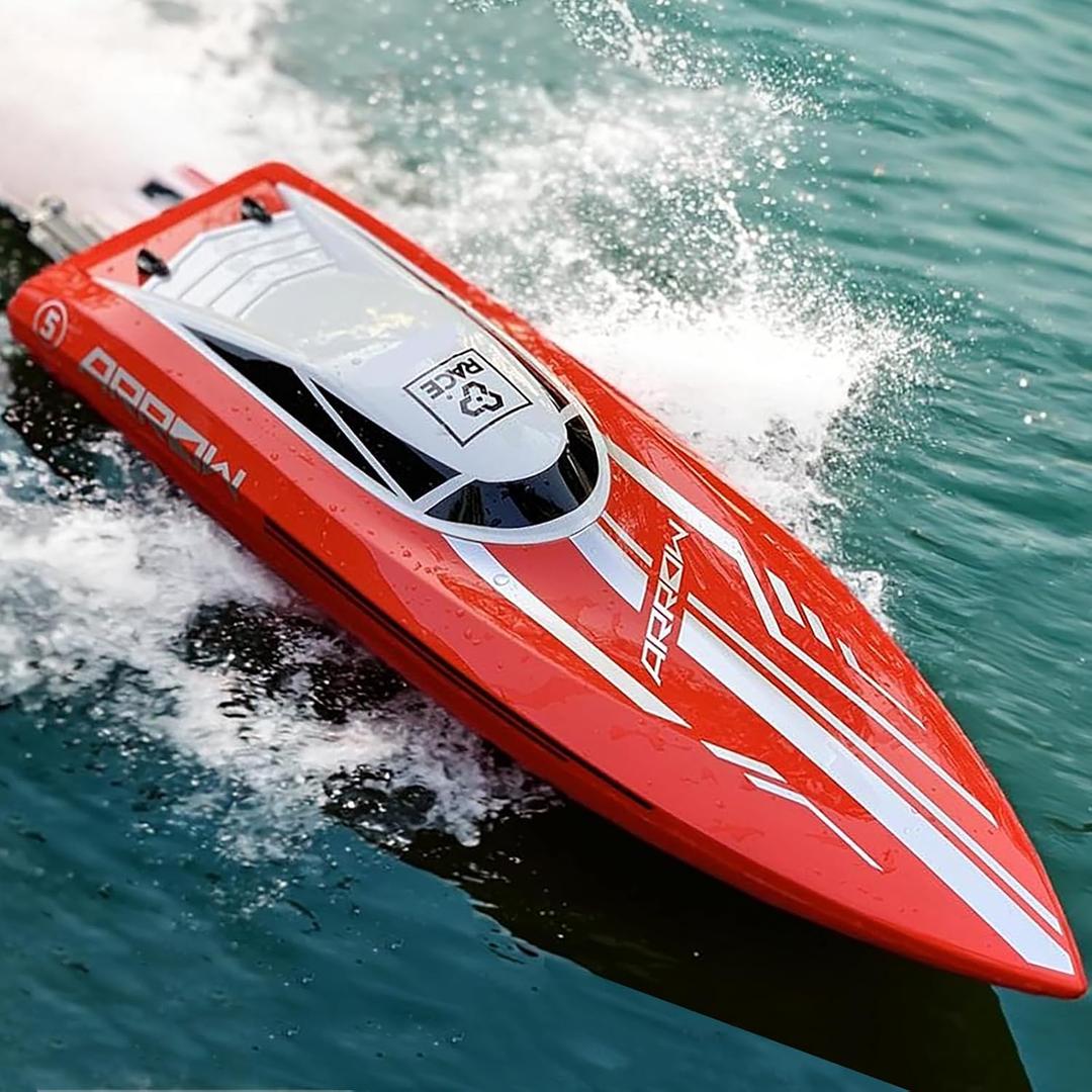 UDI005 Large Remote Control Boat for Adults Experts 14y+ RC Brushless Watercraft 50km/h 31mph 3S Battery 4WD Full-Functions 25inch RC Sail