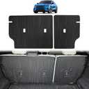 BestEvMod Vehicle Mat Cargo Liner Compatible with Mustang Mach E 2021-2026 Accessories Second Row Seats Back Protector Cover All Weather Pet Mat(Rear Seat Back Protector) 3 Openings