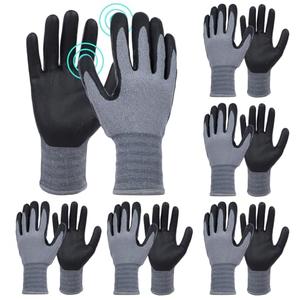 Vesici 6Pairs Winter Work Touchscreen Gloves for Men Women Thermal Insulated Freezer Waterproof Gloves for Cold Snow Weather(L,Grey)