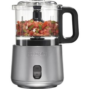 Proctor Silex Durable Electric Vegetable Chopper & Mini Food Processor with 2 Speeds for Chopping, Puree & Emulsify, 3.5 Cups, Silver