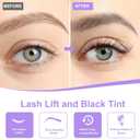 Lash Lift Kit, Eyelash Perm Kit, Professional Eyelash Lift Kit and Black Eyebrows & Eyelashes Color Kit, Easy Lash Lift for Beginner at Home