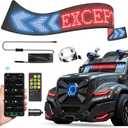 Ojos led para carro, 39"x4" Devil Eyes Light for Cars, Suitable for Large Pickup Trucks, Trucks, RV, and Semi-Trailers, Remote Control and APP, DIY Text Pattern Animation Programmable LED Sign