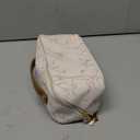 EACHY Travel Makeup Bag, Large Capacity Cosmetic Bags for Women, Waterproof Portable Pouch Open Flat Toiletry Bag Pattern Make up Bag (F-Beige) (Medium)