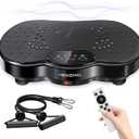 Vibration Plate Exercise Machine - Vibrating Plate for Lymphatic Drainage, 999 Adjustable Speeds Vibrate Stand Shake Board, 330Lbs Capacity Whole Body Workout for Weight Loss, Shaping