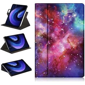 360 Rotating Case for Xiaomi Pad 6/Pad 6 Pro 11 inch Tablet,Stand Folio Cover with Pencil Holder Multi-Angle Viewing Protective Case with Auto Sleep/Wake, Galaxy