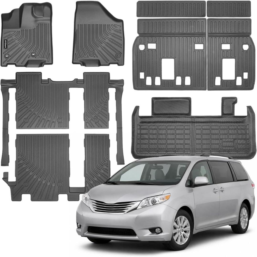Floor Mats for Toyota Sienna 2013-2020(8 Seats), Not for Non-Felt Seatbacks