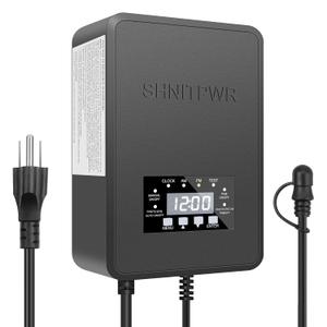 SHNITPWR 300W Low Voltage Transformer 120V AC to 12/14V AC Landscape Lighting Transformer with Timer and Photocell Sensor Outdoor Low Voltage Landscape Transformer Waterproof for Garden Lights