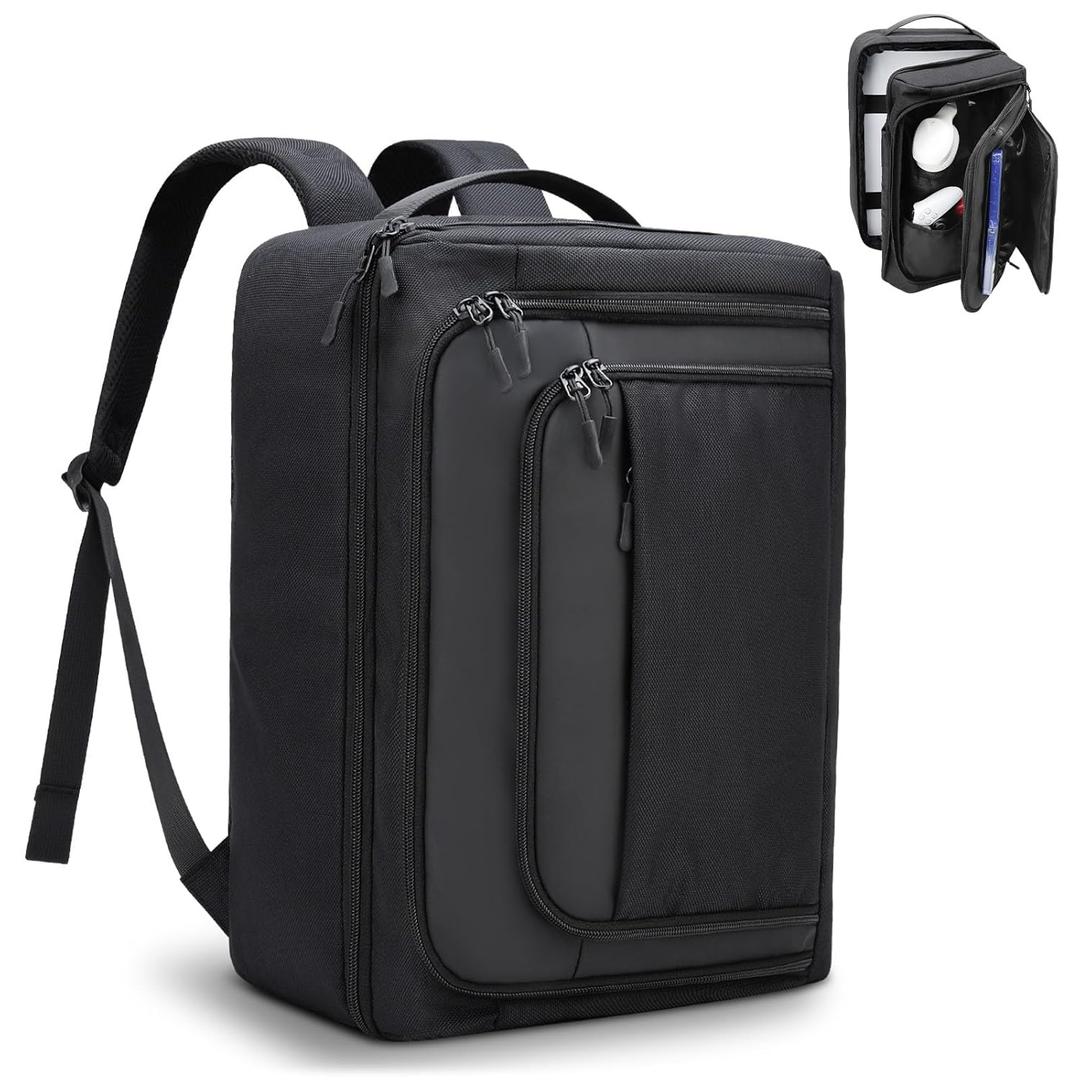 GDNasist Game Console Backpack for PS5, Protective Carrying Case Compatible with Playstation5 Console, Base, 15.6Laptop, Headset, PS5 Controller, More Game Discs, and Gaming Accessories