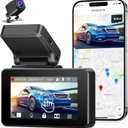 Kingslim Dash Cam Front and Rear 4K, Car Dash Camera for Cars with Free 64GB Card, 3 Inch Touchscreen, Front and Back Dashcam Built-in WiFi GPS, Night Vision, Parking Monitor, Smart App