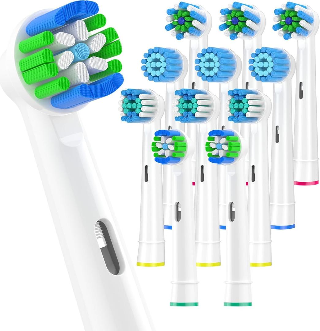 AOBAMA Replacement Toothbrush Heads Fits Oral B Braun for Precision/Precision Clean PRO/Sensitive/Cross Clean Replacement Brush Heads (white12w, Medium)