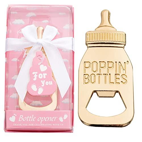 24 Packs Poppin Bottle Openers for Baby Shower Favors,Gifts,Decorations and Souvenirs (pink, 24)