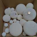 60PCS Christmas Velvet Ball Ornaments 4 Sizes Velvet Balls Bulk Flocked Shatterproof Decorations for Holiday Xmas Tree Decor (White)